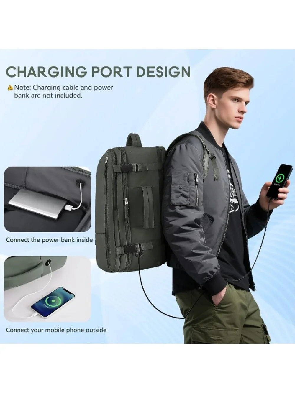 Versatile Waterproof Travel Backpack for Men & Women, 16